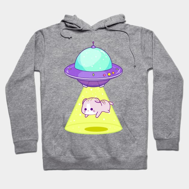 Cat Abduction - Alien Spaceship Hoodie by SpellsSell